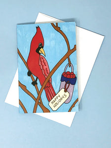 Cardinal Holiday card & envelope