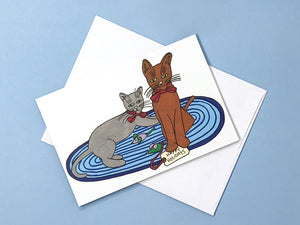 Cat Holiday Card & Envelope