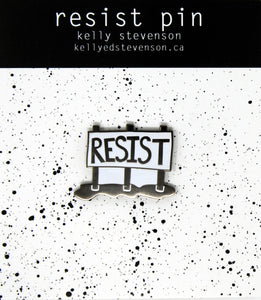 RESIST enamel pin