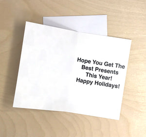 santa holiday card & envelope